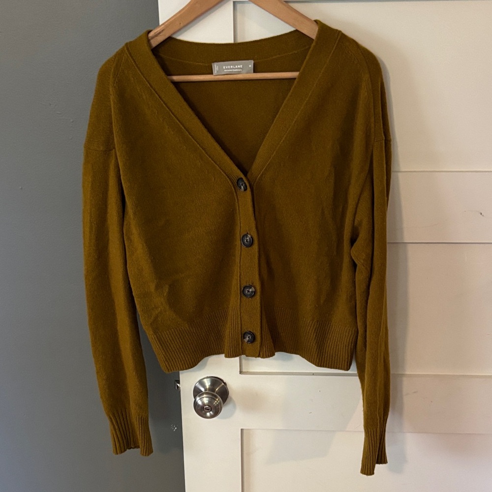 Everlane Women's Olive Cardigan Sweater